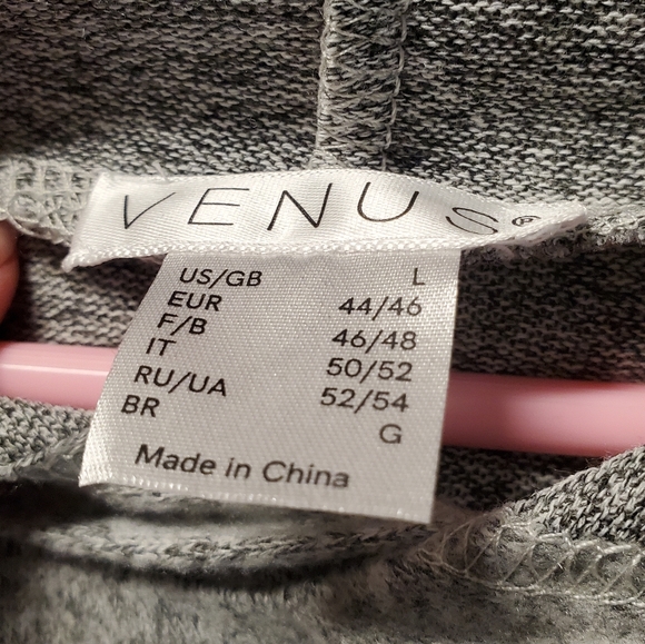 Venus Women's Hacci Jogger & Sweatshirt Set Heather Grey - Picture 8 of 9